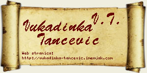 Vukadinka Tančević vizit kartica